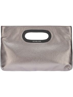 Michael Kors Leather Gunmetal Women's Clutch Bag
